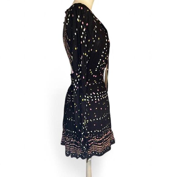 NWT Free People Coryn Mini Dress – Black Combo Floral Boho (sz 2) 345 - Picture 4 of 9